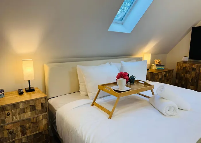 Apartment Chic Luxe Retreat Light Filled King Bed Garage